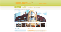 Desktop Screenshot of hotelforman.eu