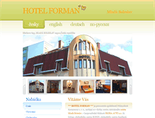 Tablet Screenshot of hotelforman.eu